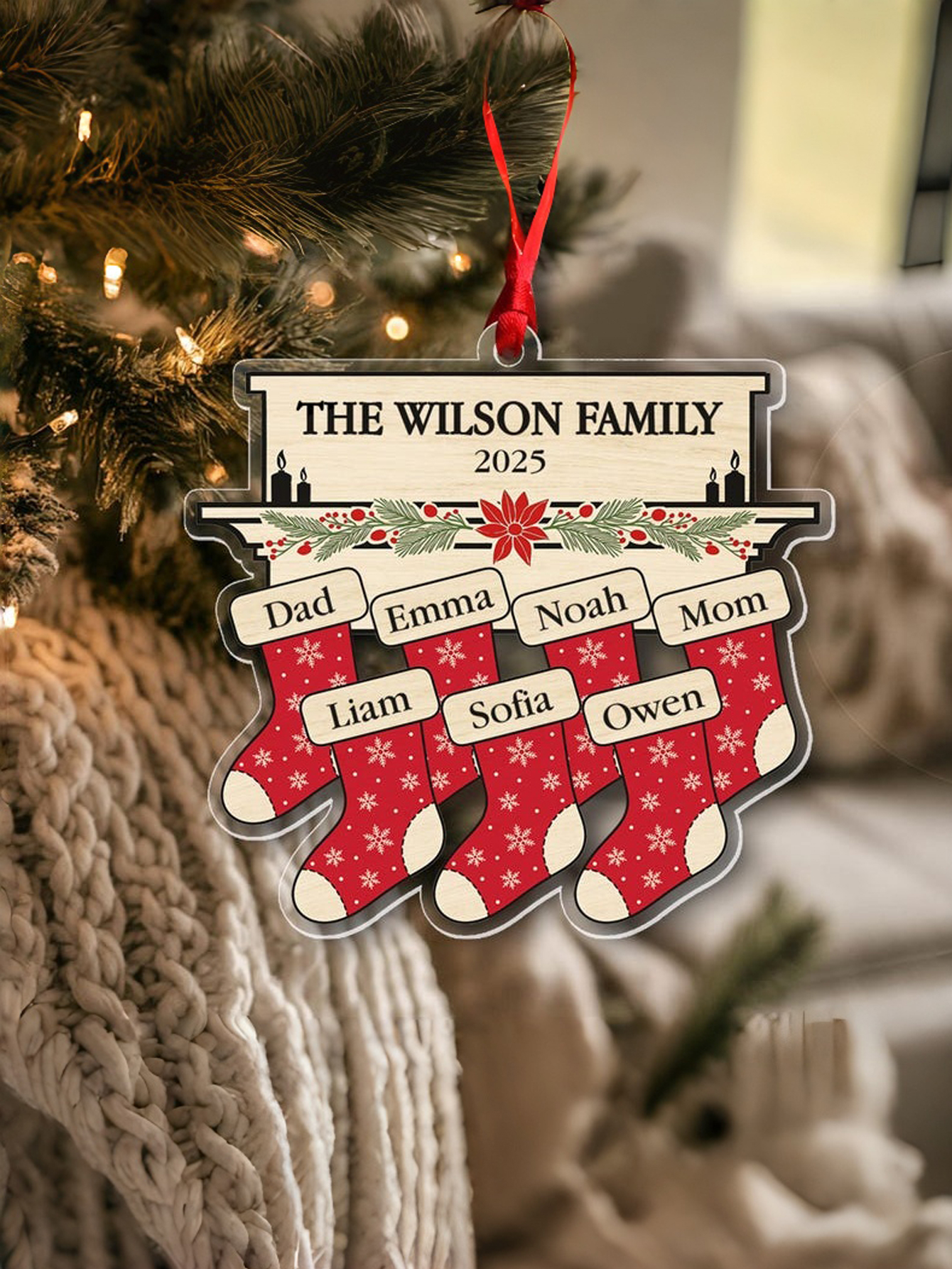 2025 Personalized Home Christmas Acrylic Decorations
